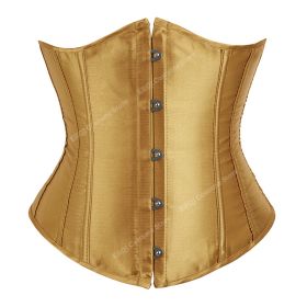 SEXY Gothic Underbust Corset and Waist cincher Bustiers Top Workout Shape Body Belt Plus size Lingerie S-6XL (Color: Yellow, size: 5XL)