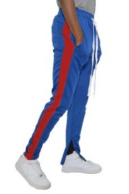 SINGLE STRIPE TRACK PANTS (Color: ROYAL RED, size: 2XL)