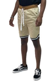 Solid Athletic Basketball Sports Shorts (Color: Khaki, size: XL)