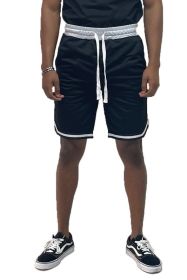 Solid Athletic Basketball Sports Shorts (Color: Black, size: XL)
