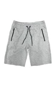 COTTON BLEND LOUNGE SWEAT SHORTS (Color: H.GREY, size: 2XL)