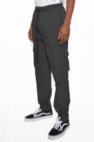 PEACOCK IRIDESCEINT JOGGER PANTS (Color: Black, size: M)