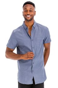 Weiv Men's Casual Short Sleeve Solid Shirts (Color: White, size: S)