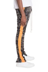 NEUTRAL BLACK CAMO TRACK PANTS (Color: Orange, size: L)